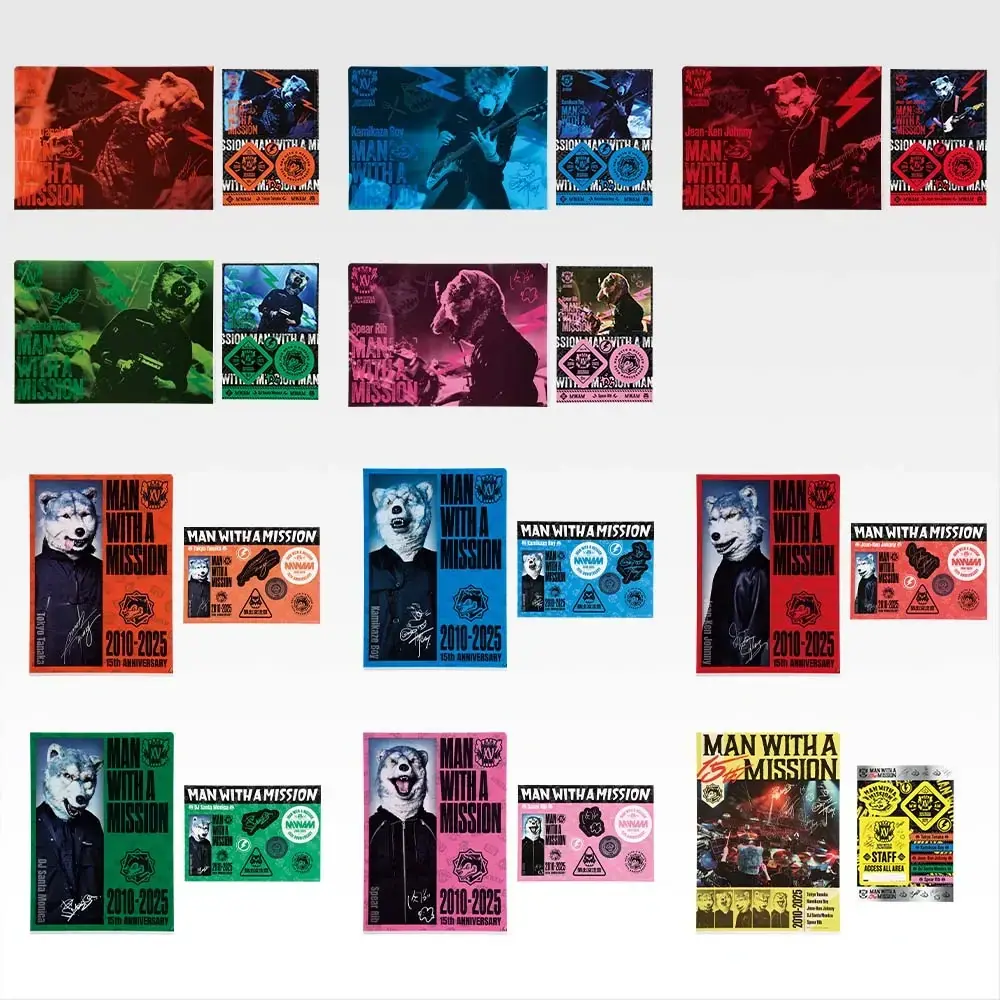 MAN WITH A MISSION 15주년 · I상 MWAM 클리어 파일 · 스티커 세트 이미지